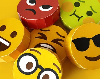 Emoji Papercraft Kit – Printable 3D Craft for Kids | Fun Emoticon DIY Activity | Classroom Decor | Instant Digital Download