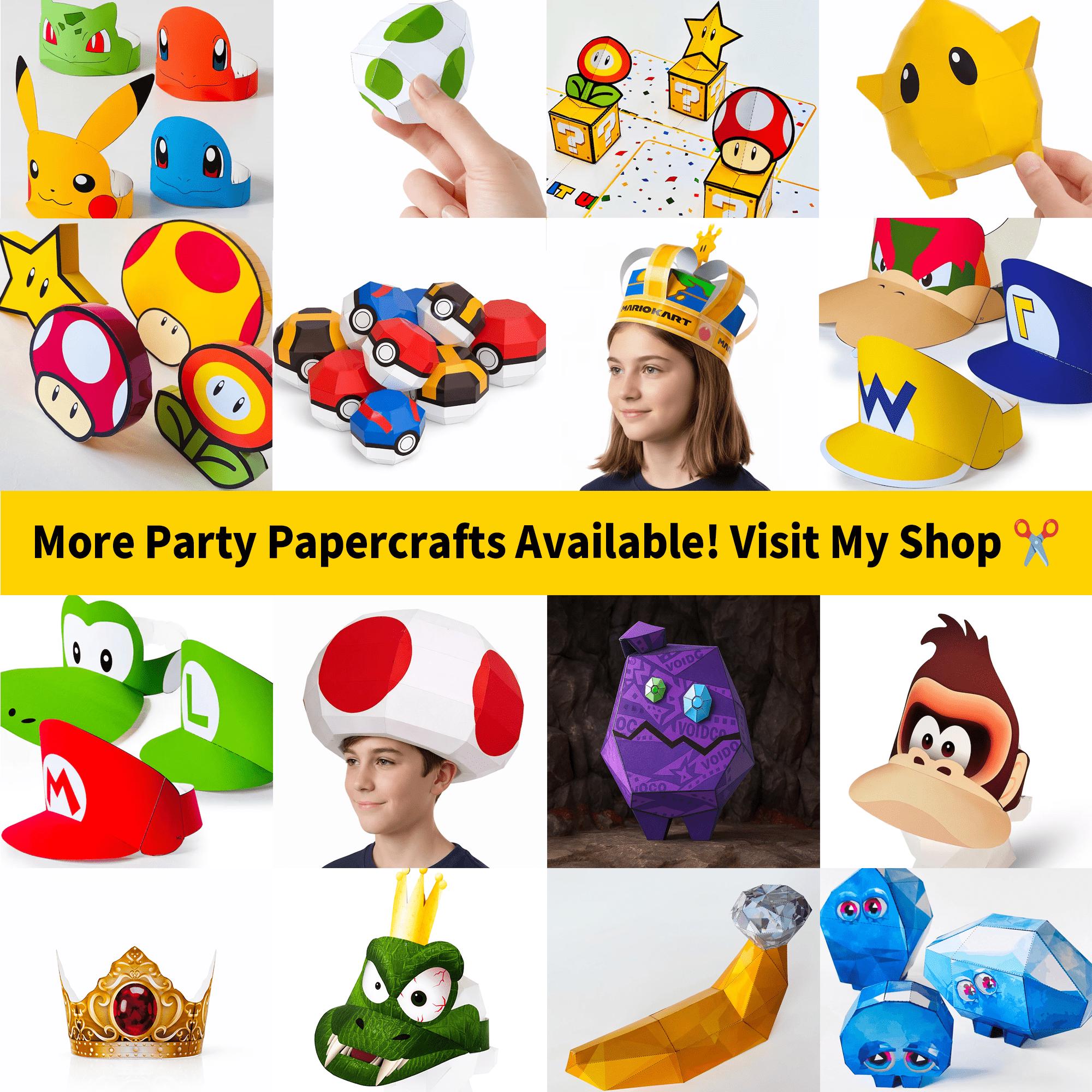 Donkey Kong Bananza Banandium Gem Papercraft – Printable Crystal