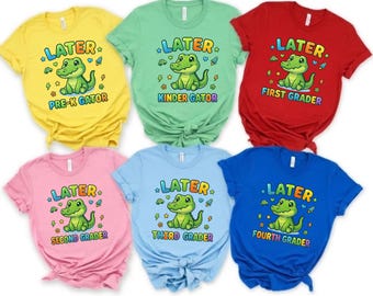 Pacchetto PNG Later Gator, Sublimazione per insegnanti di fine anno scolastico, Scuola dell'infanzia 1ª/2ª/3ª/4ª/5ª elementare, After While Crocodile PNG, Frase Catch PNG