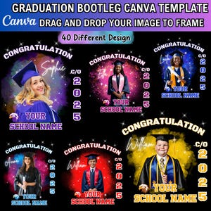 2025 Grad School Shirt Template Bundle, 2025 Grad School Canva Editable, Graduate Senior Shirt PNG Bootleg Rap Tee 2025, High School T Shirt
