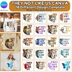 18 They not like us Canva Editable Template, 18 Different Design Template, They not like us Canva Frame, Canva Drag and Drop, Trending Frame