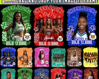 Cheerleading Canva Editable Template, Sports Photography Template,40 Senior Sports Design,Cheer & Dance Banner, Senior Night Banners Digital