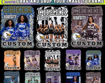 Cheerleading Canva Editable Template, Sports Photography Template,40 Senior Sports Design,Cheer & Dance Banner, Senior Night Banners Digital