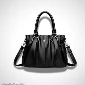 Bolso de hombro, bolso clásico de mujer con correa larga, elegante bolso de cuero, bolso con asa superior