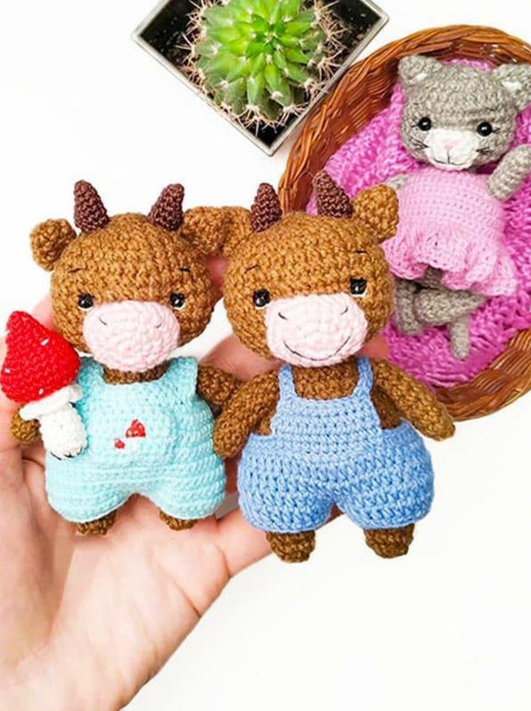 Cute-crochet-bull-amigurumi-pdf-pattern - Etsy