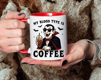 Gothic Vampire Coffee Mug: Spooky Halloween Horror Cup
