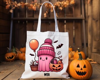 パーソナライズされた不気味なキティのハロウィントートバッグ - Etsy 日本