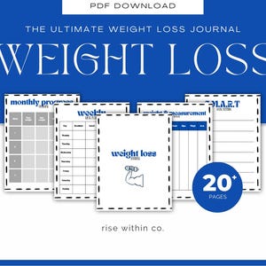 Weight Loss Journal | Digital Planner | GoodNotes Planner | iPad Planner | Fitness Planner | Workout Planner | Meal Planner | Weight Tracker