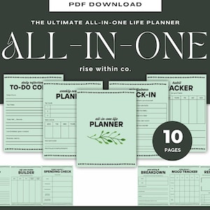 Digital Life Planner, Ultimate Life Planner Journal, All in One Life Planner, Digital Life Planner, ADHD Life Planner, Habits Ipad Planner