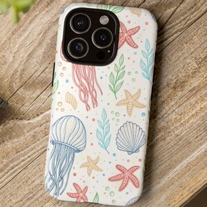 Whimsical Jellyfish Phone Case - Ocean Theme, Cute Marine Life Design, Beach Lover Gift, Summer Vibes, Phone Accessory