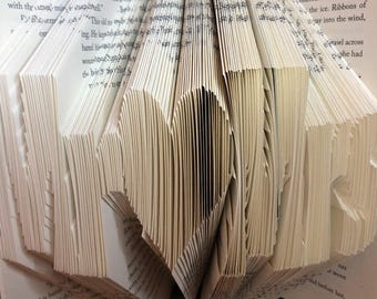 MR & MRS, Wedding Folded Book Art: Wedding Centerpiece Decor