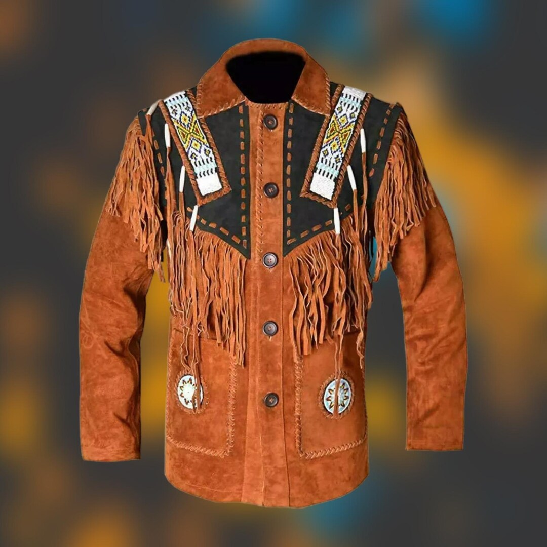 Veste Western En Daim Frangée Vintage - Taille M - Style Cowboy Rodeo Boho - Neuf Avec étiquettes