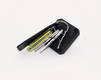 Magnetic Key Holder 3D Print | Modern Key Hook | Front Door Key Organizer | Housewarming Gift - Set of 4