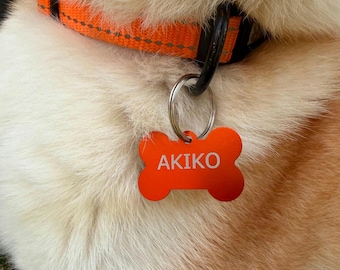 Personalized pet tag with laser engraving – for dogs & cats 50 x 28 mm / 38 x 25 mm