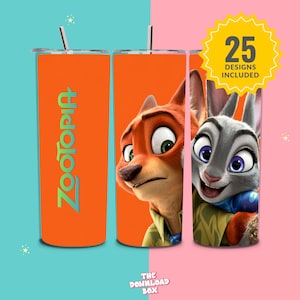 Zootopia Tumbler Wrap Colour Splash Disney Zootopia Tumbler Wrap design PNG file for sublimation Instant Digital PNG Download