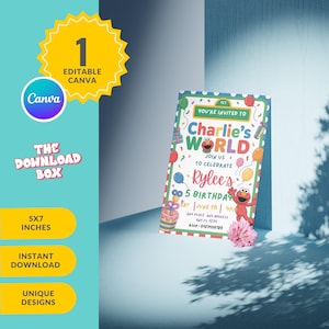 Editable Birthday Invitation | Editable-Printable Template, Kids for Boy and Girl invitation | Birthday Invitation | Invite Instant Download