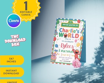 Editable Birthday Invitation | Editable-Printable Template, Kids for Boy and Girl invitation | Birthday Invitation | Invite Instant Download