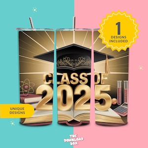 2025 Graduation Tumbler Wrap, Graduation Tumbler Gift, 20oz Skinny Tumbler Sublimation, Senior 2025 Tumbler Wrap, PNG Files Digital Download