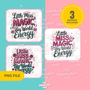 Little Miss magic big world energy PNG  American Girl Digital Download , POD designs, Cliparts, Tshirts Kids, Sublimation, Black Girl Magic