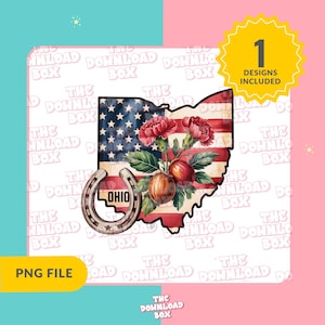 Ohio Map Png, United States of America Vector Files, Ohio Vector, State of Ohio Png, Retro Travel Design Ohio State Png