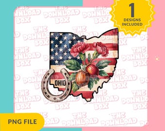 Ohio Map Png, United States of America Vector Files, Ohio Vector, State of Ohio Png, Retro Travel Design Ohio State Png