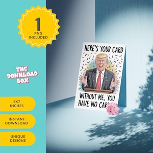 Verjaardagskaart Donald Trump - wenskaart grappige politieke humor