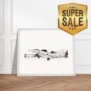 RAF Lossiemouth Typhoon Fighter Jet Framed Aviation Art Print