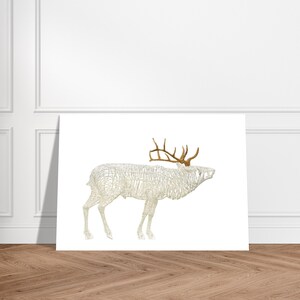 Stampa artistica Vivid Highland Stag con tecnologia a 12 colori / Poster con finitura opaca ecologica per gli amanti dell'arte / Disponibili nei formati A3, A2 e A1