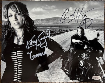 Charlie hunnan & Katey Sagal Sons Of Anarchy Autographed 8x10 Photo