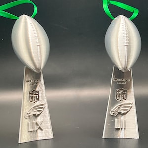 Eagles Football Trophy Ornaments - 2 Pack