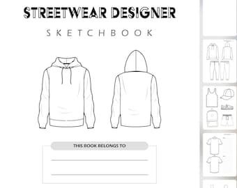 Streetwear Designer Sketchbook Printable Fashion Templates PDF