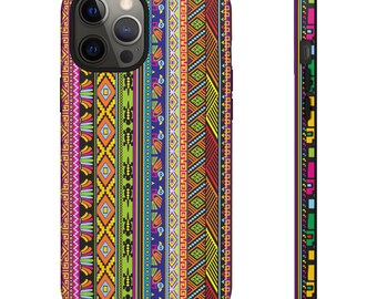 Tough Cases, Tribal Print Phone Cover, Bold Phone Case, Colorful Device Protector, Vibrant Smartphone Sleeve, Tough Shell for Mobile Phone,