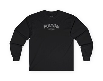 Fulton Butler Long Sleeve Palm Tree Shirt Vintage Sunset Graphic Cotton Tee