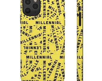 Bold Yellow Millennial Phone Case Dual-Layer Shockproof iPhone & Galaxy Cover