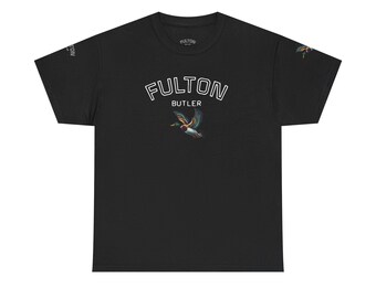 FULTON BUTLER Duck Graphic T Shirt Unisex Heavy Cotton Tee Vintage Mallard Design Soft 100 Percent Cotton Streetwear Shirt