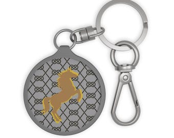 Gold Horse Keychain Luxury Equestrian Bag Charm
