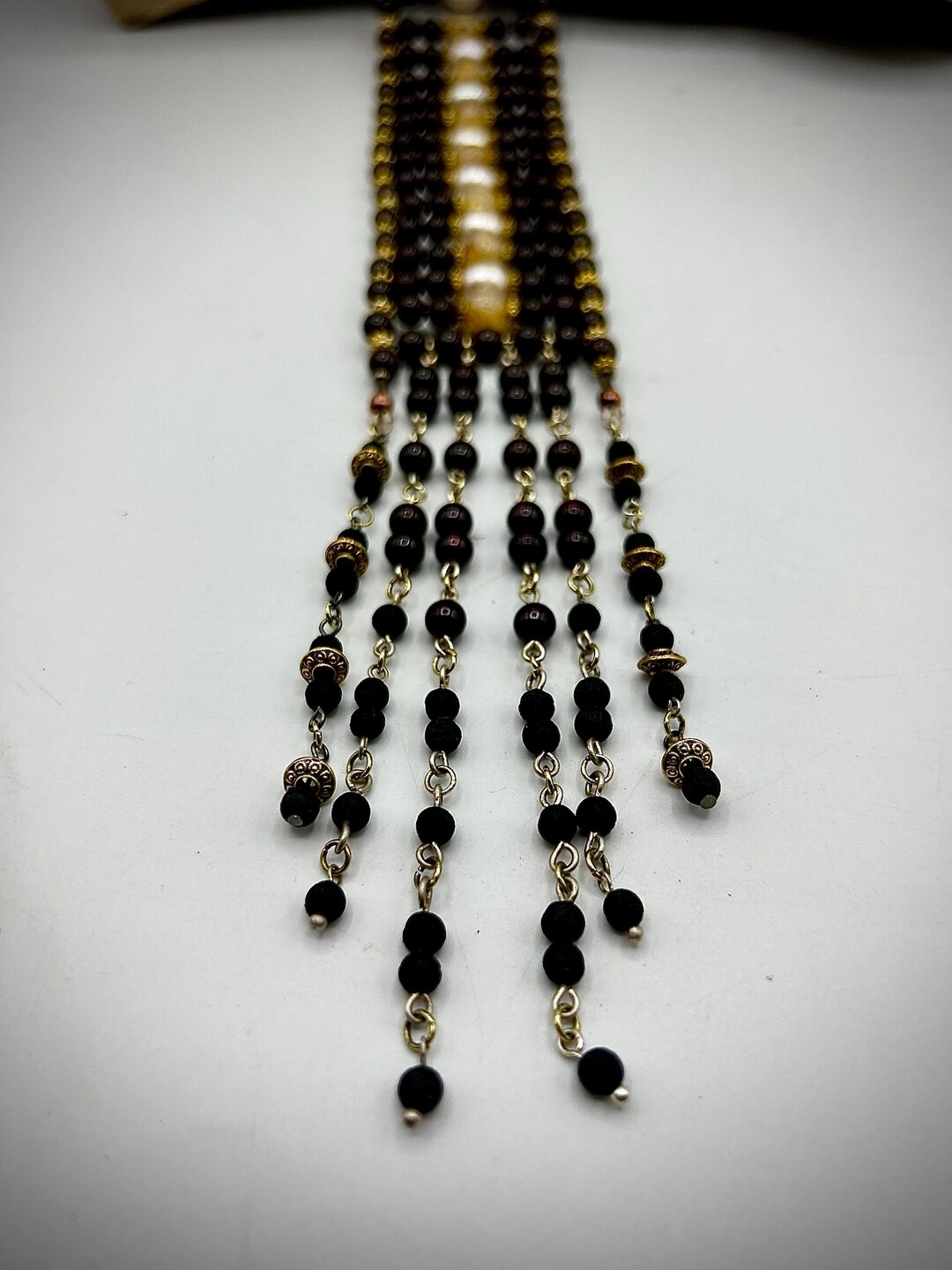 Ember Priestess Red Garnet, Freshwater Pearls, Citrine and Lava Rock ...