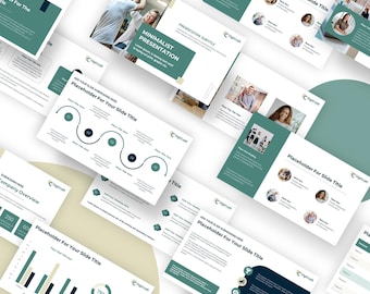 Plantilla profesional de presentación de PowerPoint y presentación empresarial / Más de 30 diapositivas maestras modernas / Personalizable / PPTX, PPT