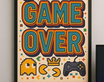 Game Over | Wall Art | Digital Download