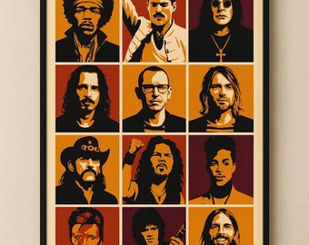 ROCK ICONS | Wall Art | Digital Download