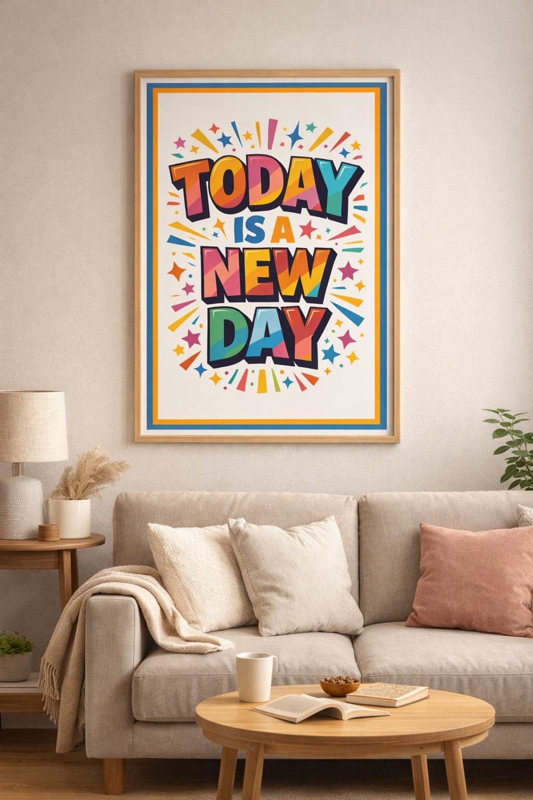 Today is A New Day Print | Motivational Wall Art | Positive Quote ...