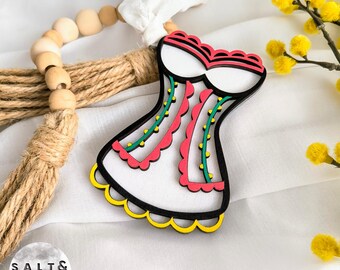 Bavarian Corset SVG Laser Cut File: Oktoberfest Dirndl Design (Digital Download, PDF