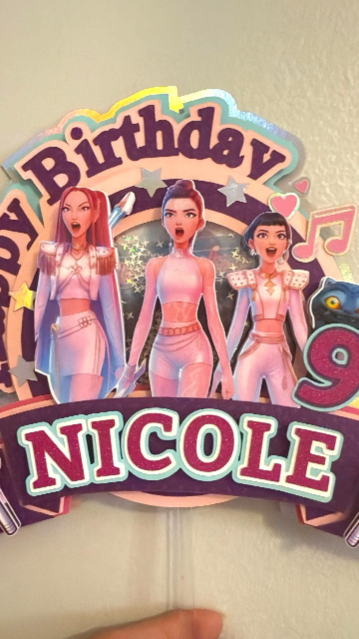 Huntrix Cake Topper // Birthday Girl / Cake Topper / K-pop Demon