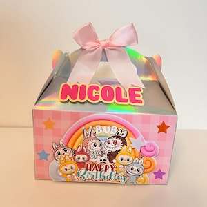 Caja dulces Labubu/ Caja regalo personalizadas / Labubu /Cajas de favores para fiestas / Cumpleaños / Regalos / Monster pop art/ Favores