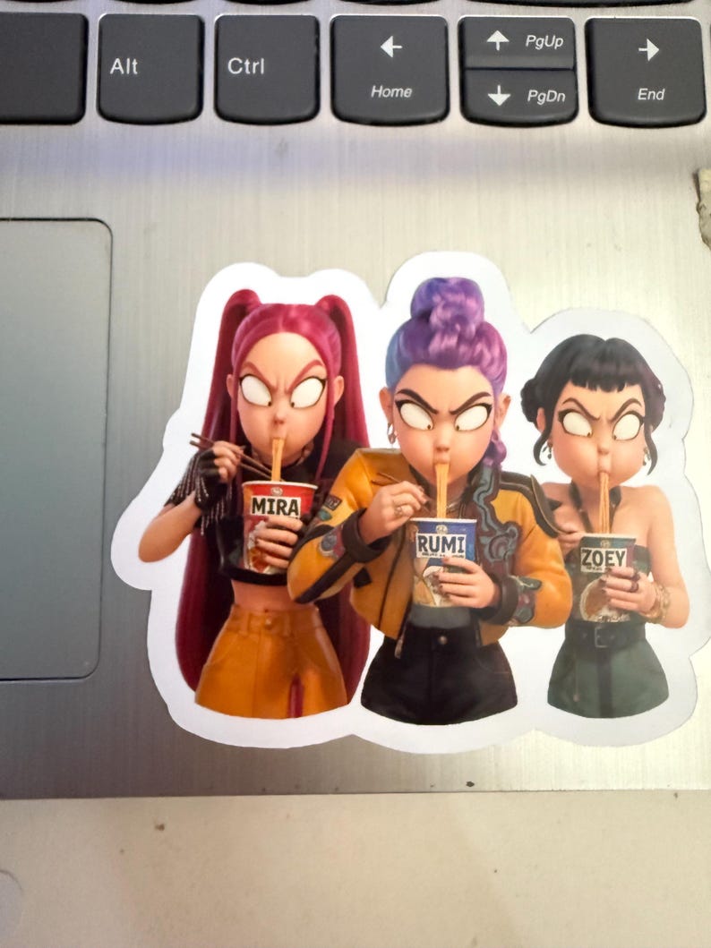 K-POP Demon Hunters - HUNTRIX - Zoey, Rumi, Mira / Saja Boys - Sticker ...