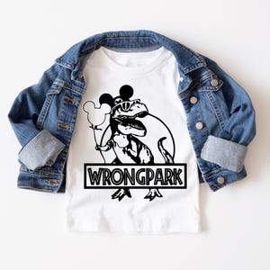 Wrong Park Shirt, Disney Wrong Park Shirt For Family, Dinosaur Cartoon Shirt, Dinosaur Sweatshirt, Tyrannosaurus Shirt For Kids