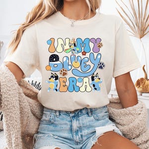 In My Blue Era Shirt, Cute Cartoon Dog Themed Tee, Fun Family Matching Shirt, Soft & Comfortable Unisex Tee, Blue Dog Toddler Sweatshirt