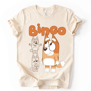 Bingo Shirt & Sweatshirt - Blue Dog Sister Tee - Cute Bingo Character Gift - Family Birthday Shirt - Kids Cartoon Top, Bingo Blue Dog Outfit