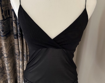 Dolce & Gabanna Top camisola transparente/encaje de los años 90 Sz S