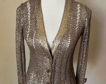 Cárdigan dorado BCBG MAX AZRIA talla XS